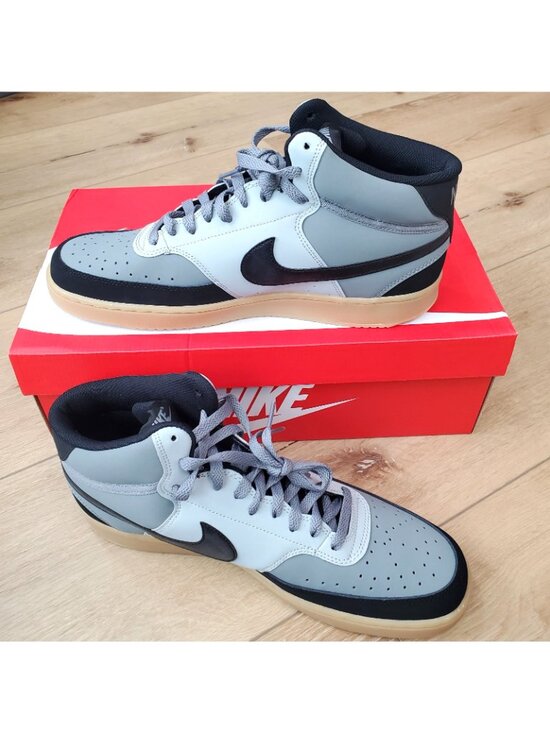 Nike Court Vision Mid Top Sneaker Smoke Grey Black Mens Size 12 IH0266-084 Gym main image 4
